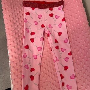 Celebrate Valentines heart leggings